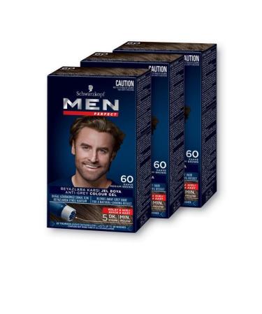 Schwarzkopf Men Perfect Hair Dye 60 - Brown X 3 Pieces - Buy Online on GoSupps.com