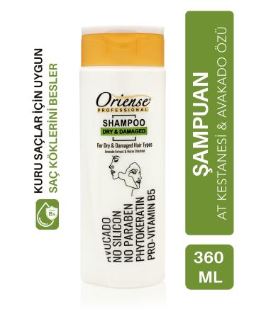 ORIENSE 360ml Shampoo - Ultimate Care for Dry and Damaged Hair with Pro-vitamin B5 and Phytokeratine