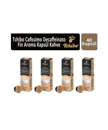 Tchibo Cafissimo Caffe Crema Decaffinated Capsule Coffee x 4 Pieces