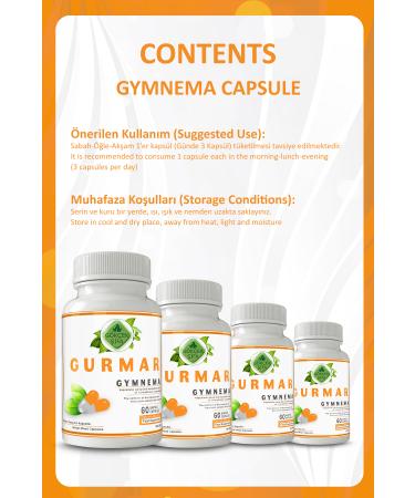 Gokcek Healing Gurmar Capsule (Gymnema Capsule) X 2 - Buy Online on GoSupps.com