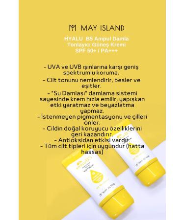 May Island Mayisland Hyalu B5 Ampoule Drops Toning & Brightening Sun Cream with Snail Mucin SPF50+/ PA++ - Buy Online on GoSupps.com