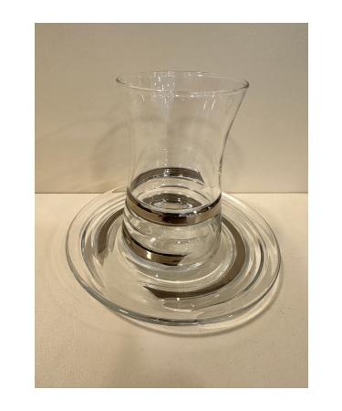 PLUS HOME 6 PERSON TEA CUPS CUT CRYSTAL
