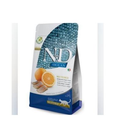 N & D Neo Pet Market Nd Ocean Grain-Free Herring and Orange Sterile Cat Food 1.5 Kg