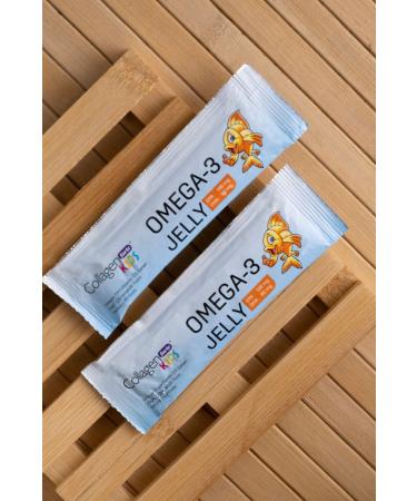 Collagen Forte Platinum Omega-3 Kids & Vitamin D3 Chewable Gel Form Orange Flavored Fish Oil for Children 30 Sachets - Buy Online on GoSupps.com