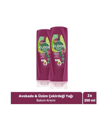 Elidor Nature's Energy Hair Care Cream Avocado and Grape Seed Oil 350 ml x 2 Pieces