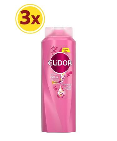Elidor 2 in 1 Shampoo and Conditioner for Strong and Shiny Hair 650 ml X3