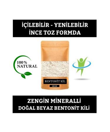 EMS AVM Bentonite Clay 100 gr Edible Fine Form Natural Bentonite (OFF-WHITE COLOR CALCIUM BENTONITE CLAY)