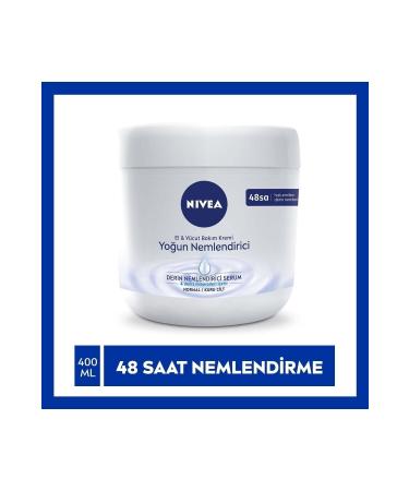 NIVEA Intensive Moisturizing Hand and Body Care Cream for Normal and Dry Skin 400 ml 48 Hour Moisturizing