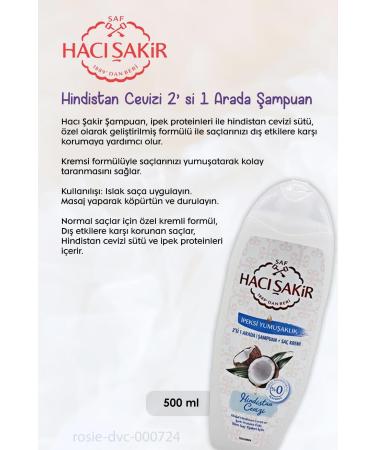 Hac akir BUY 7 PAY 6 Hac akir Coconut 2 in 1 Shampoo 500 ml and ROSIE - Buy Online on GoSupps.com