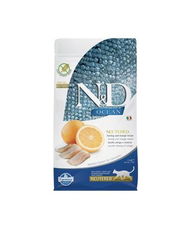 N & D Nd Ocean Neutered Herring and Orange Neutered Cat Food 1.5 kg