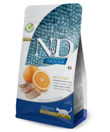 N & D Grain-Free Sterilized Herring Orange Cat Food 1.5 kg
