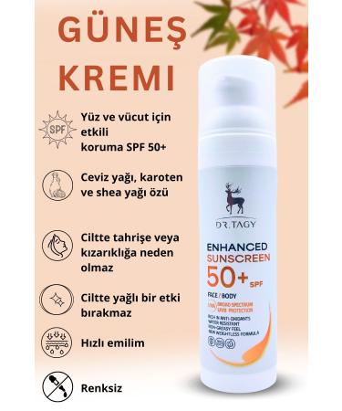 DR TAGY High Protection Spf50 Anti-Aging Brightening Face and Body Sun Cream 100 ml