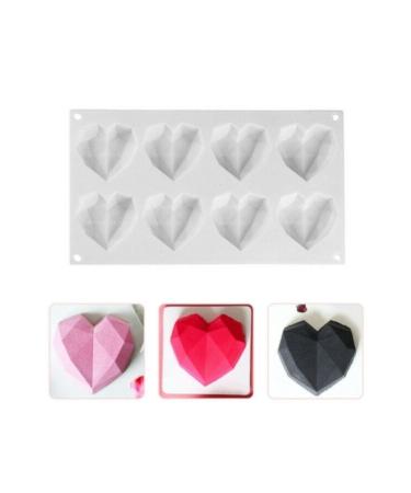 Silicone Diamond Heart Mold (8' Piece) 7699