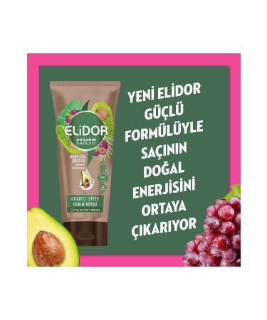 Elidor Nature's Energy Repairing Super Hair Care Cream Avocado and Grape Seed Oil 170 ml - Buy Online on GoSupps.com