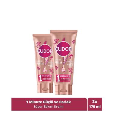 Elidor Superblend 1 Minute Repairing Super Hair Care Conditioner Strong and Shiny 170 ml X2