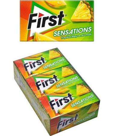 FirstD First Sensation Tropical Fruit Flavored Gum 12 Pieces