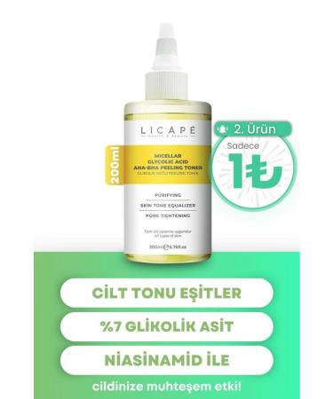 abnturk Micellar Glycolic Acid Aha-bha Peeling Tonic 200ml