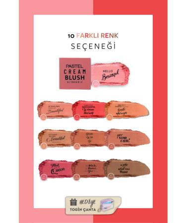 Pastel Cream Blush Set - Cream Blush 41 + 43 + Togin Bag Gift - Buy Online on GoSupps.com