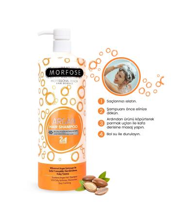 Morfose Argan Hair Shampoo 1000 ml - Dyed Hair - Buy Online on GoSupps.com