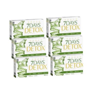 7 Days Detox 7 Days Detox - Spirulina Cla Green Tea And Lime - 14 Sachets X 6 Boxes