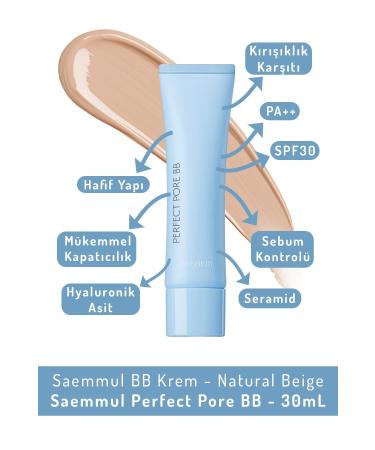 The Saem Saemmul Bb Cream Spf30 Pa++ - Natural Beige - Saemmul Perfect Pore Bb 30 Ml