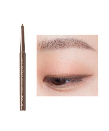 The Saem Long-Lasting Super Slim Eyeliner - Eco Soul Powerproof Super Slim Eyeliner - Teddy Brown - Buy Online on GoSupps.com