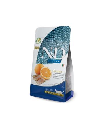 N & D Nd Ocean Herring Orange Sterilized Cat Food 1.5 Kg