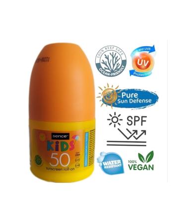 SENCE Sun Cream High Protection Kids Instant Vegan Roll-on for Babies and Children SPF 50 50 ml