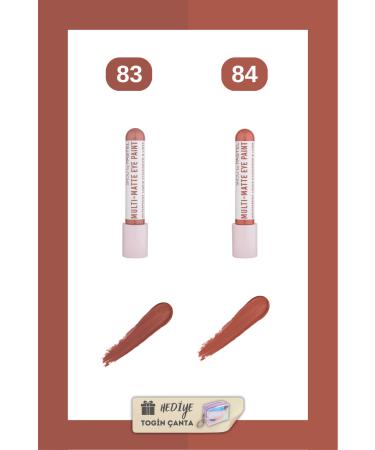 Show by Pastel Waterproof Matte Liquid Eyeshadow and Eyeliner Set - 83 + 84 + Togin Bag Gift