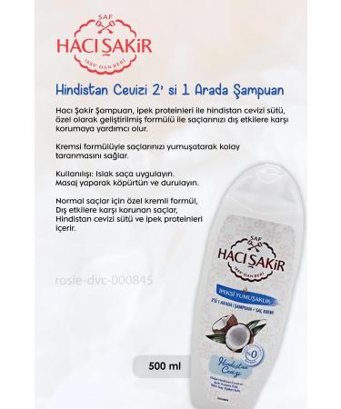 Hac akir Coconut Shampoo 500 ml Lemon Shampoo 500 ml and ROSIE - Buy Online on GoSupps.com