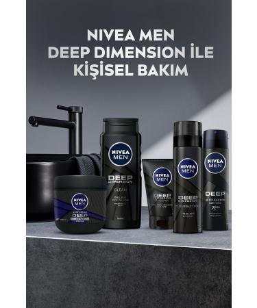 NIVEA MEN MEN'S FACE AND BEARD CLEANSING GEL DEEP DIMENSION 100ML SKIN PURIFYING PSSN3277 - Buy Online on GoSupps.com