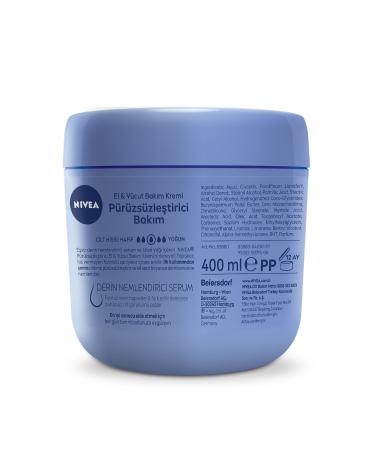 NIVEA HAND AND BODY CARE CREAM SMOOTHING 400ML 48 HOUR MOISTURIZING SERUM SHEA BUTTER DRY SK N PSSN3206 - Buy Online on GoSupps.com