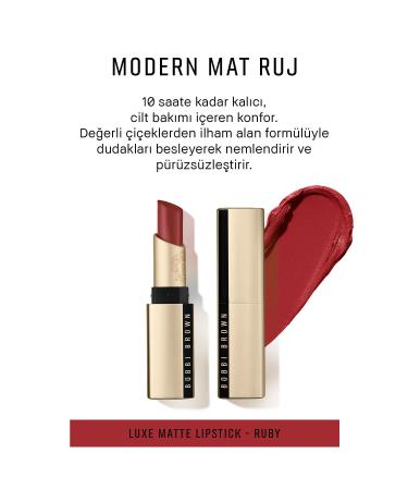 Bobbi Brown 10 HOUR LASTING CREAMY LUXE MATTE LIPSTICK - RUBY PSSN3274