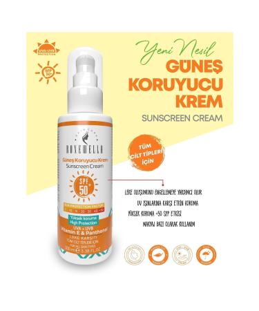 ROXEWELLA Sun Cream 100 ml All Skin Types / Anti-Stain 50 Spf High Protection / Water Based