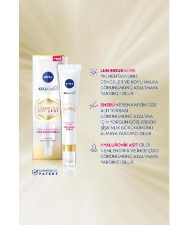 NIVEA LUMINOUS630 ANTI-DARK CIRCLE EYE CARE CREAM 15 ML PSSN3266 - Buy Online on GoSupps.com
