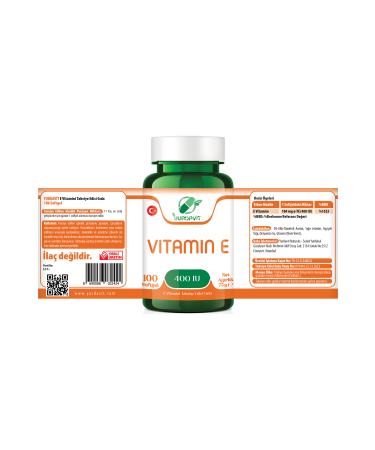 Yurdavit Vitamin E 100 Capsules 400 Units Unflavored - Buy Online on GoSupps.com