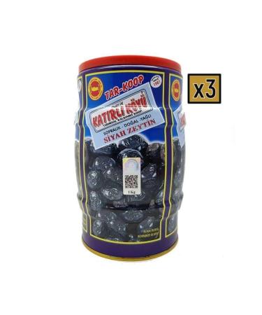 Kat rl Olive KATIRLI OLIVE GEML K KATIRLI VILLAGE TABLE NATURAL OILY BLACK OLIVE 3x1 KG (3 PIECES) - Buy Online on GoSupps.com