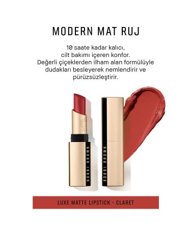 Bobbi Brown 10 HOUR LASTING CREAMY LUXE MATTE LIPSTICK - CLARET PSSN3273