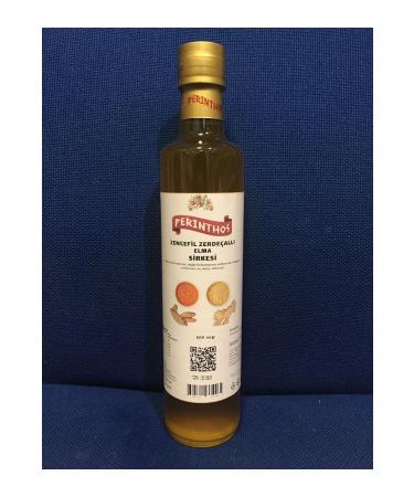 Perinthos Ginger Turmeric Apple Cider Vinegar 500 ml Glass Bottle
