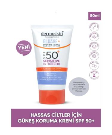 Dermoskin Sensitive Skin Specific Bluage+ SPF50+ Sensitive Skin Sun Cream 50 ml - Buy Online on GoSupps.com