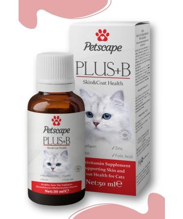Petscape Plus+B Multivitamin Drops 50ml (Coat Health Drops for Cats)
