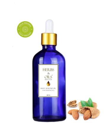 Herbs & Oils Sweet Almond Oil ( Cold Press ) Sweet Almond Oil 100 ml ( Cold Press )