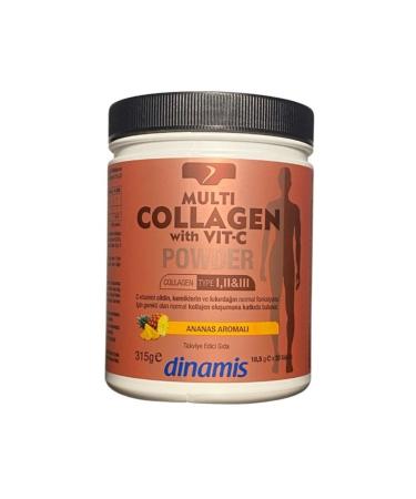 DYNAMICS Powder Pineapple Flavored Multi Collagen With Vit C 315 Gr