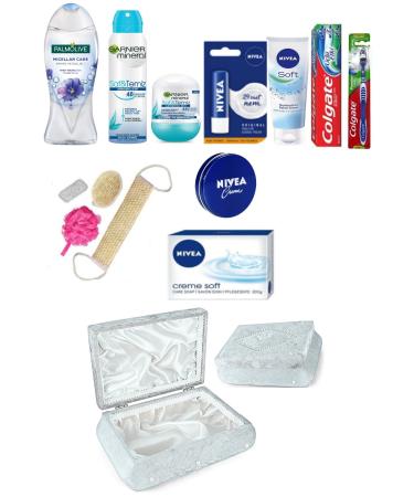 NIVEA Bride Engagement Wedding Chest Bundle Set- Bath Loofah Set + Skin Care Set