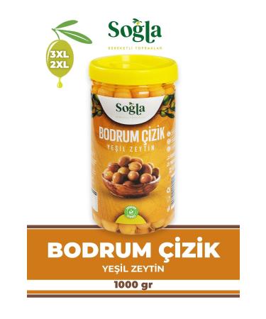 SO LA OLIVE Bodrum Scratched Green Olives 1000gr