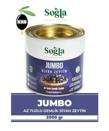 SO LA OLIVE Jumbo 351-380 Black Olives 2000gr