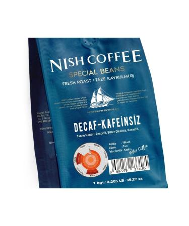 Nish Coffee Nish Filter Coffee Decaf Decaffeinated 1 Kg Ground - Buy Online on GoSupps.com