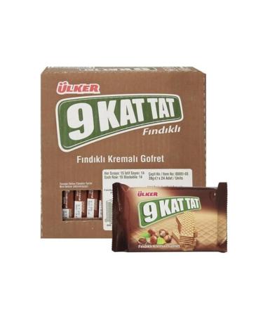 Ulker 9 Kat Tat Hazelnut Wafer 39 Gr X 24 Pieces