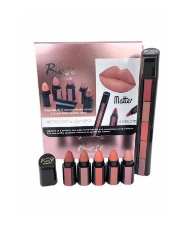 Roesia Rose Cosmetics Rose 5-Piece Pencil Model Lipstick Set