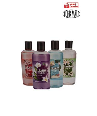 dushy SHOWER GEL DUSHY 500 ML X 4 PIECES (CHERRY BLOSSOM + ORCHID + OCEAN + WHITE FLOWERS